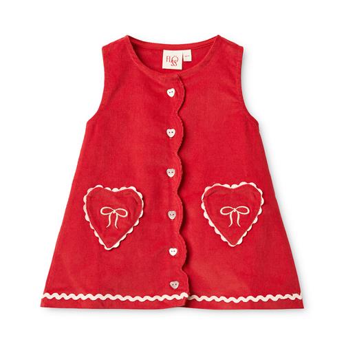 Flöss Carol Dress Poppy red Poppy red 98 cm  Rød  98 cm  Piger