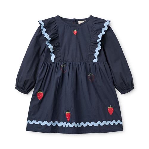 Flöss Hannah Kjole New Navy  New Navy 98 cm  Marineblå  98 cm  Piger