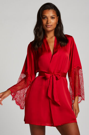 Hunkemöller Kimono Satin Rød
