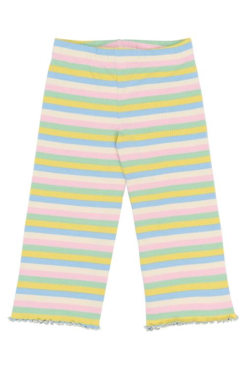 The New Siblings Sofia Bukser Med Bred Rib Multi Striped  Multi Striped-110 cm  Gul  110 cm  Piger