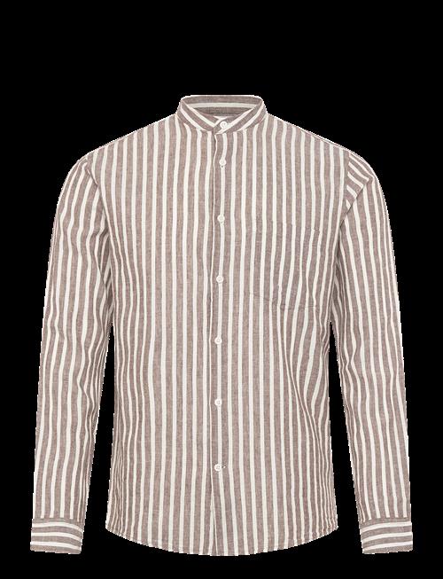 Lindbergh | Wide Striped Cotton/Linen Shirt L/S | XL