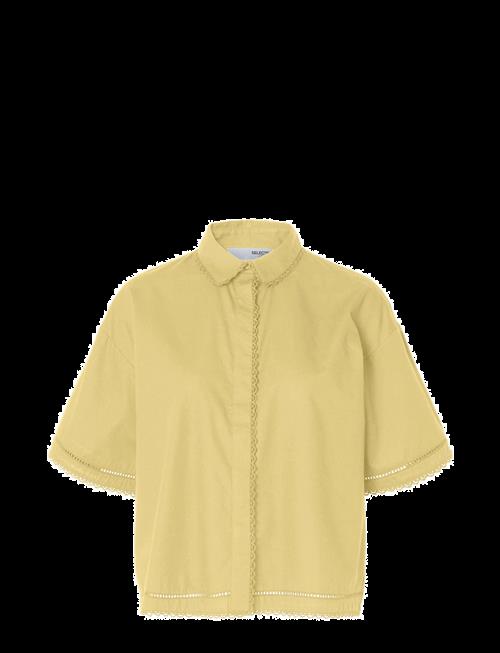 Selected | Slfnovi Ss Crochet Detail Shirt B | 36
