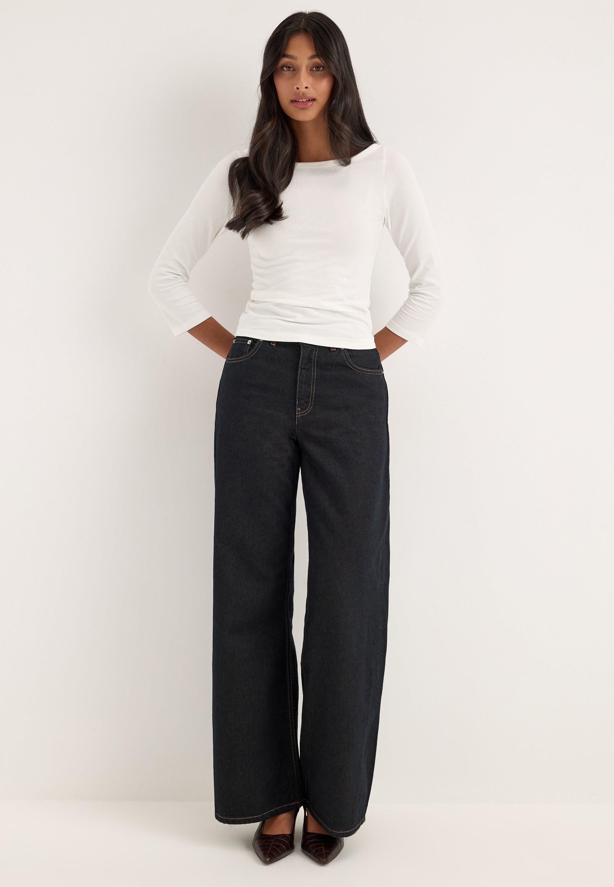PIECES Pcphoebe 3/4 BOATNECK TOP JRS