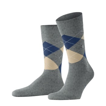 Burlington Strømper King Cotton Sock Lysegrå Str 40/46 Herre