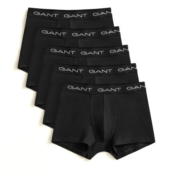 Gant 5P Basic Trunks Sort bomuld Large Herre
