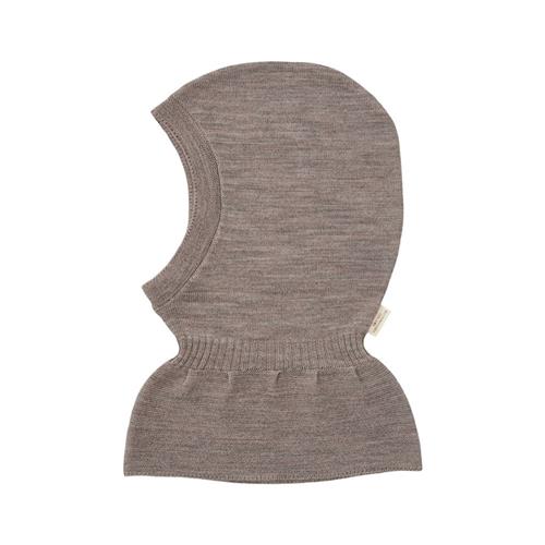 Copenhagen Colors Lt. Knitted Merino Balaclava With Frill  Natural Melange Natural Melange 48/50 cm  Beige  48/50 cm  Drenge, Piger