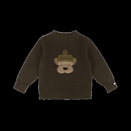 Donsje Amsterdam Denn Trøje I Merinould Dark Olive  Dark Olive-12-18 M  Grøn  12-18 måneder  Drenge, Piger