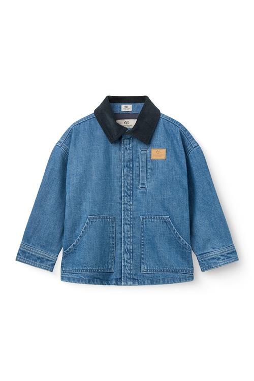 Copenhagen Colors Denimjakke Indigo Blue Washed  Indigo Blue Washed W. Navy Blazer Corduroy-128 cm  Marineblå  128 cm  Drenge