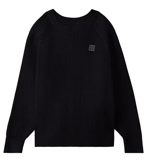 Calvin Klein Bluse - Strik - Rib - Sort
