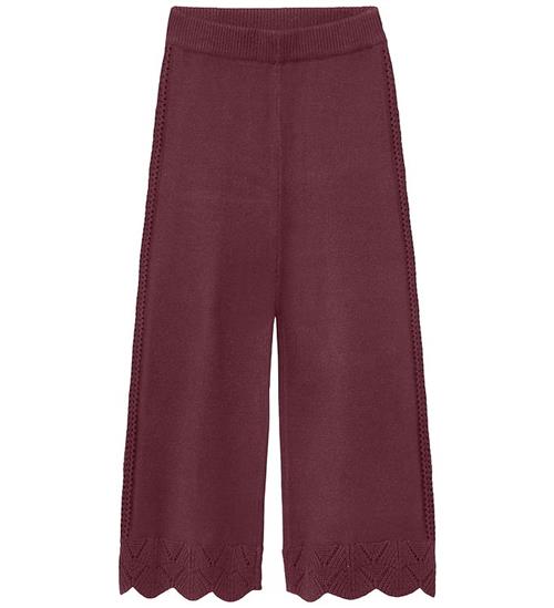 Fliink Bukser - Strik - Alilly Wide - Rib - Burgendy