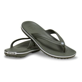 Crocs Crocband Flip Unisex Oliven US M9/W11 (EU 42-43)