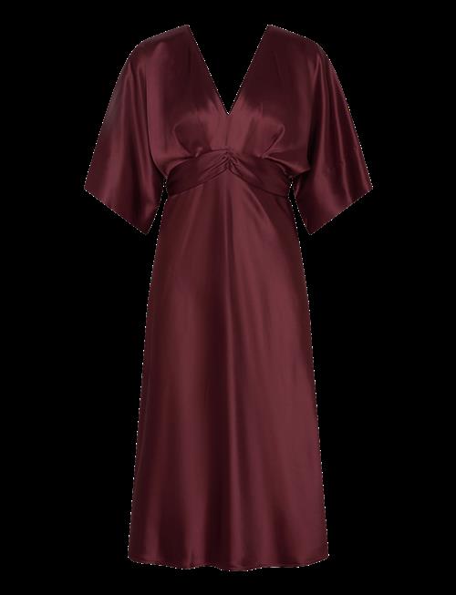 Malina | Juno V-Neck Satin Midi Dress | XL