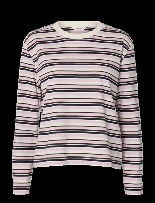 Selected | Slwessential Ls Striped Boxy Tee Noos | M