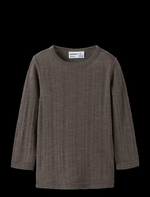 name it | Nmmwang Wool Needle Ls Top Solid Noos | 116