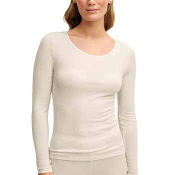 Calida True Confidence Ribbed Shirt Long Sleeve Perlhvid Medium Dame