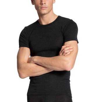 Calida Wool and Silk T-shirt Sort X-Large Herre