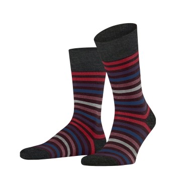 Falke Strømper Stripe Socks Bordeaux Str 39/42 Herre