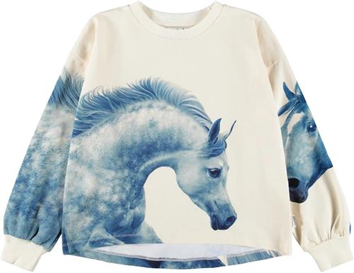 Molo Reniza Sweatshirt Horsing Around  Horsing Around 128 cm  Hvid  128 cm  Piger