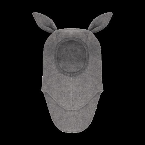 Huttelihut Balaclava Af Uld Medium Grey Melange  Medium Grey Melange-48 cm Uld Grå  48 cm
