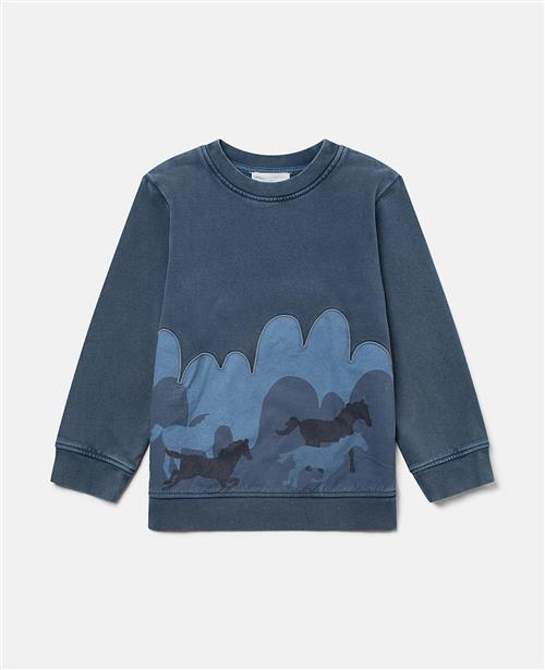 Stella McCartney Kids Hættetrøje Air Force Blue  Air Force Blue 3 Y  Blå  3 år  Drenge