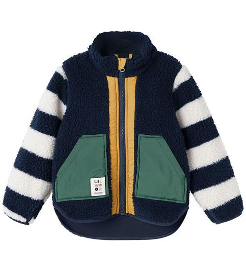 Liewood Fleecejakke - Teddy - Noam Pile - Classic Navy/Multi Mix