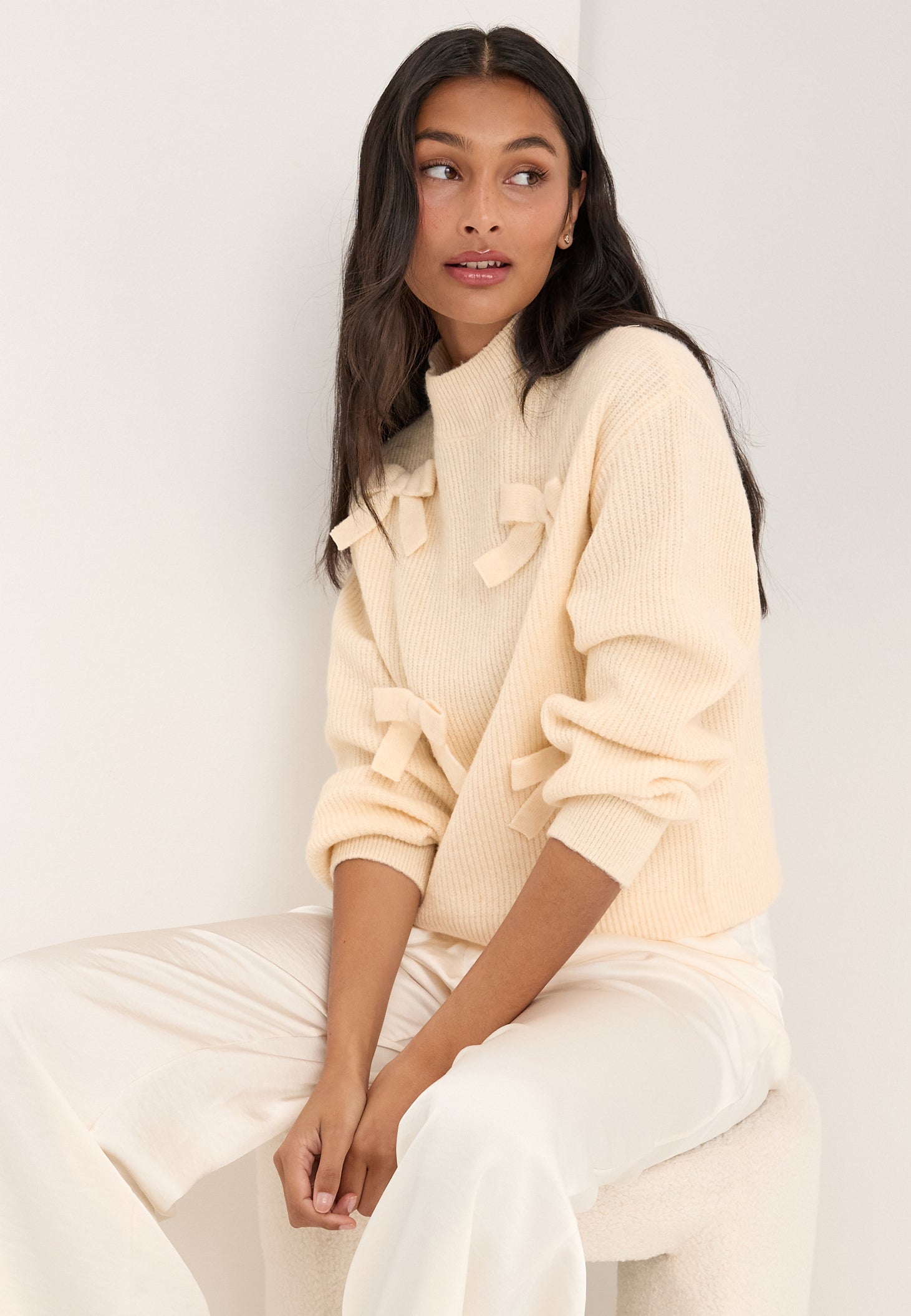 ONLY Onllisa Ls Bow Pullover Knt