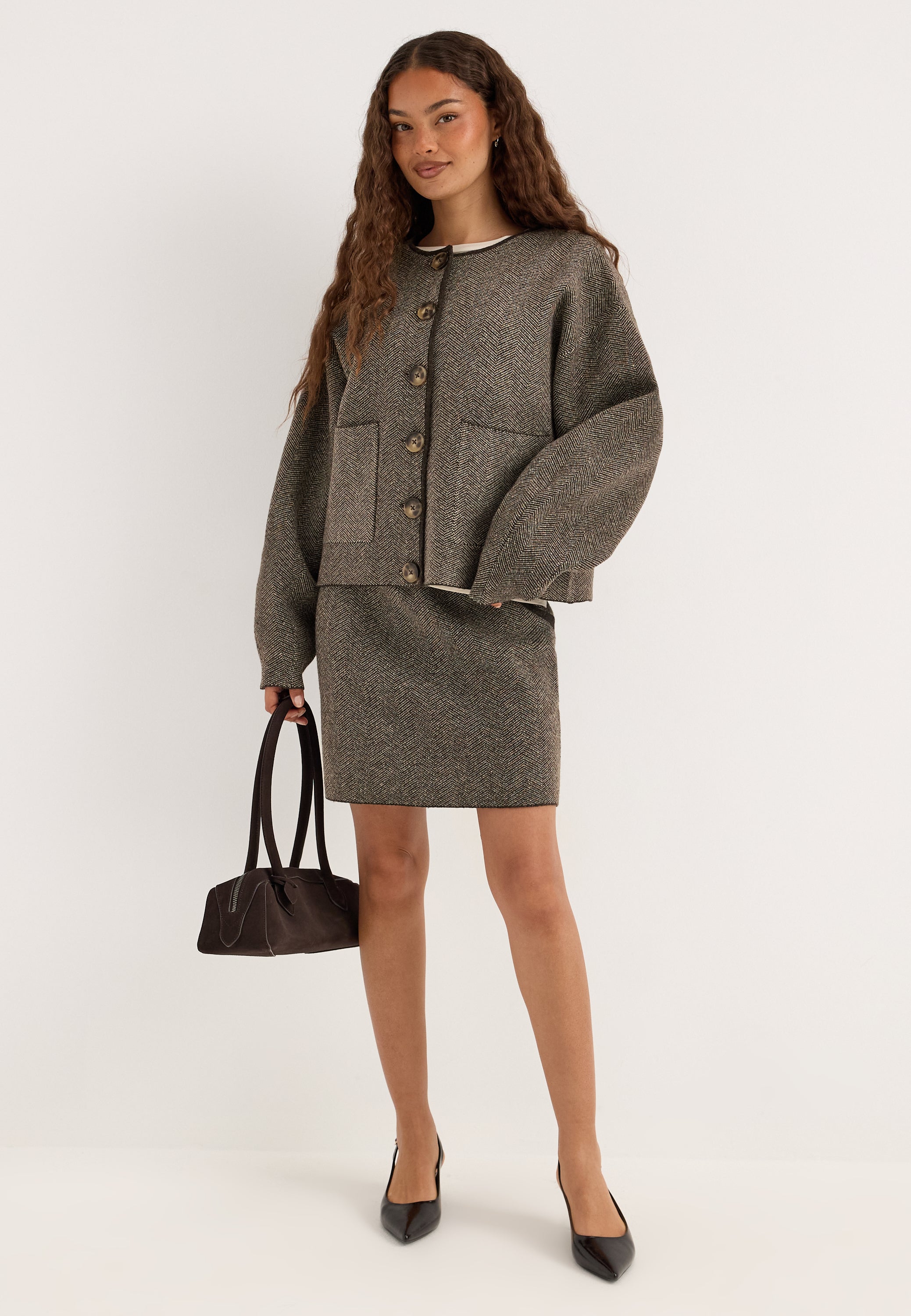 PIECES Pcanglica Ls Knit Shacket