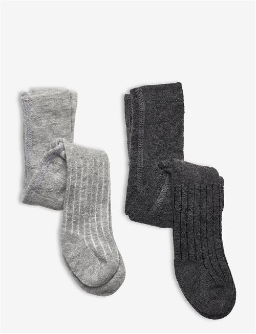 Minymo | Wool Stocking - Rib 2-Pack | 80-86