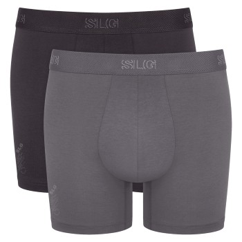 Sloggi 2P SLG Base Short Grå/Sort bomuld Medium Herre