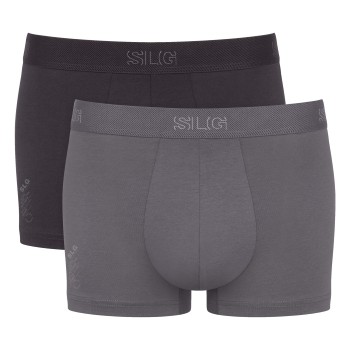 Sloggi 2P SLG Base Trunk Grå/Sort bomuld Large Herre