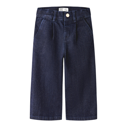 NAME IT Wide Jeans Rose Glitter Dark Blue Denim