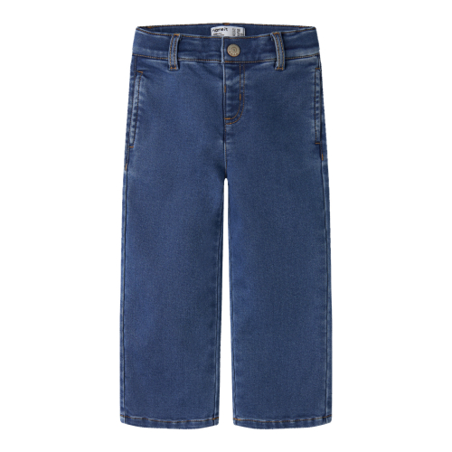 NAME IT Fleece Wide Jeans Rose Medium Blue Denim