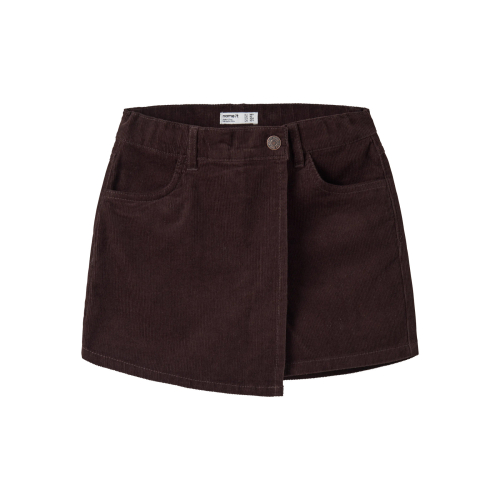 NAME IT Fløjls Skort Cleo Chocolate Plum