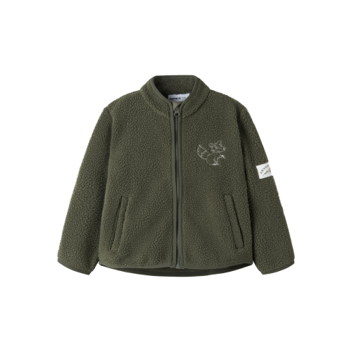 NAME IT Teddy Cardigan Owe Olive Night