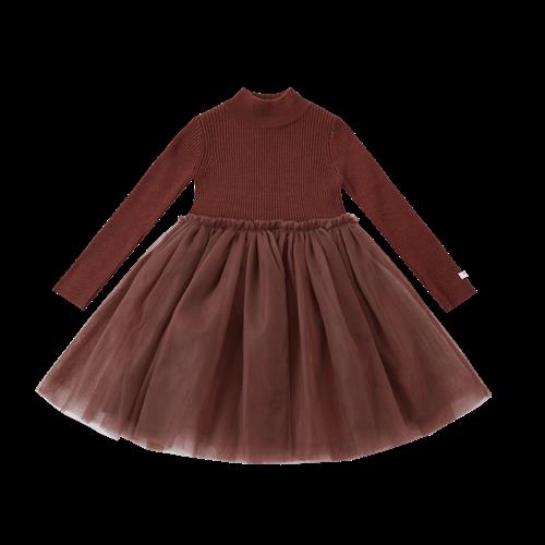 Donsje Amsterdam Lotus Kjole Rustic Brown  Rustic Brown-2-3 Y  Brun  2-3 år  Piger