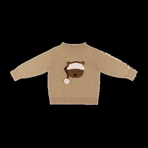 Donsje Amsterdam Denn Trøje I Merinould Latte Melange  Latte Melange-9-12 M  Beige  9-12 måneder  Drenge, Piger