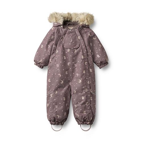 Wheat Nickie Vinterdragt Plum Truffle Stars  Plum Truffle Stars 80 cm  Lilla  80 cm  Drenge, Piger