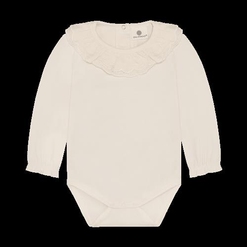 EnFant Langærmet Body Pearled Ivory  Pearled Ivory-92 cm  Beige  92 cm