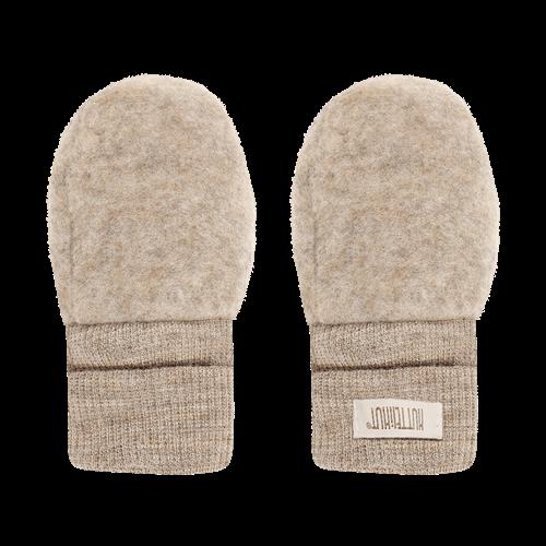 Huttelihut Uldvanter Savannah Melange  Savannah Melange-74/80 cm Uld Brun  74/80 cm