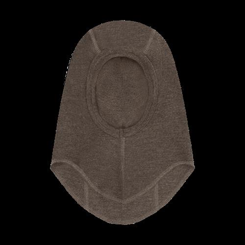 Huttelihut Balaclava Af Uld Brown Melange  Brown Melange-52 cm  Brun  52 cm