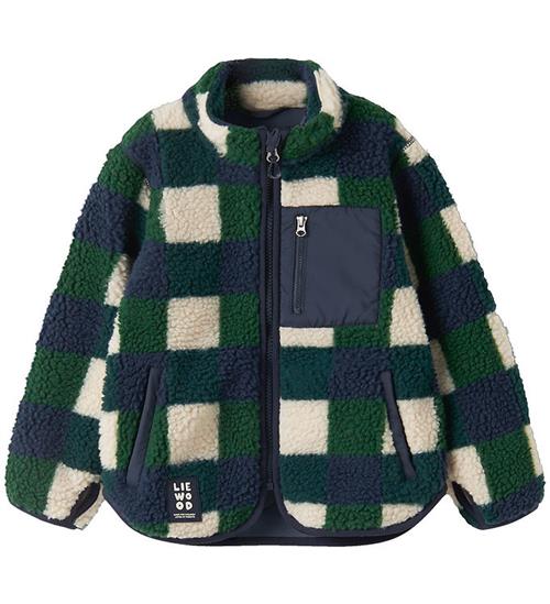 Liewood Fleecejakke - Teddy - Nolan - Mega Check/Bright Garden