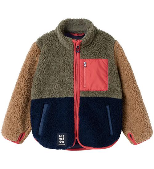 Liewood Fleecejakke - Teddy - Nolan - Army Brown/Multi Mix