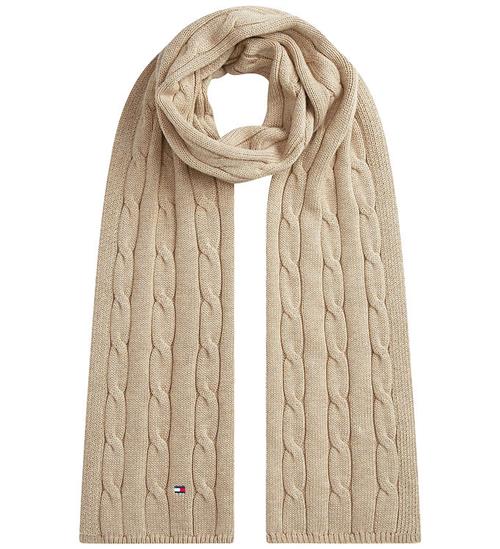 Tommy Hilfiger Tørklæde - Cable Strik - Gentle Gold Heather Beig