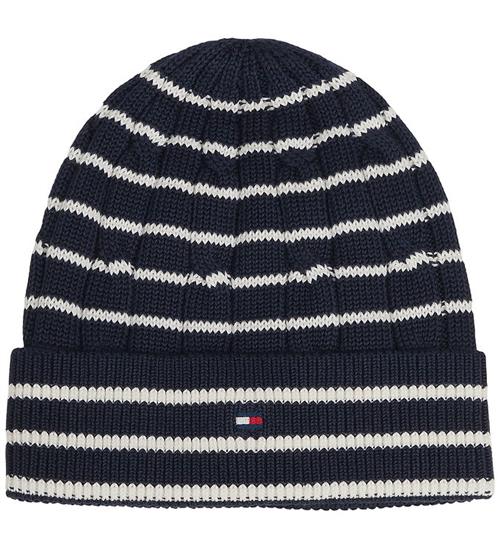Tommy Hilfiger Hue - Cable Strik - Dark Blue/Ivory Petal Stripe