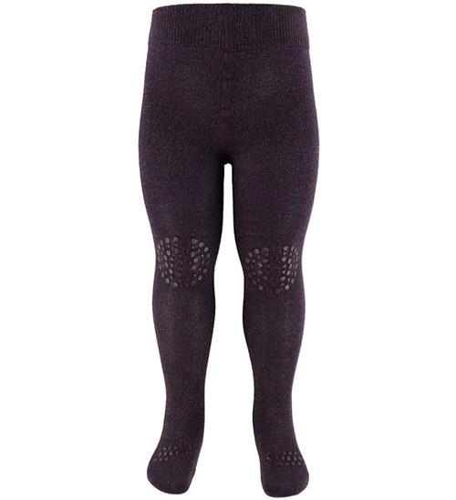 GoBabyGo Skridsikre Strømpebukser - Glitter - Bambus - Dark Purp