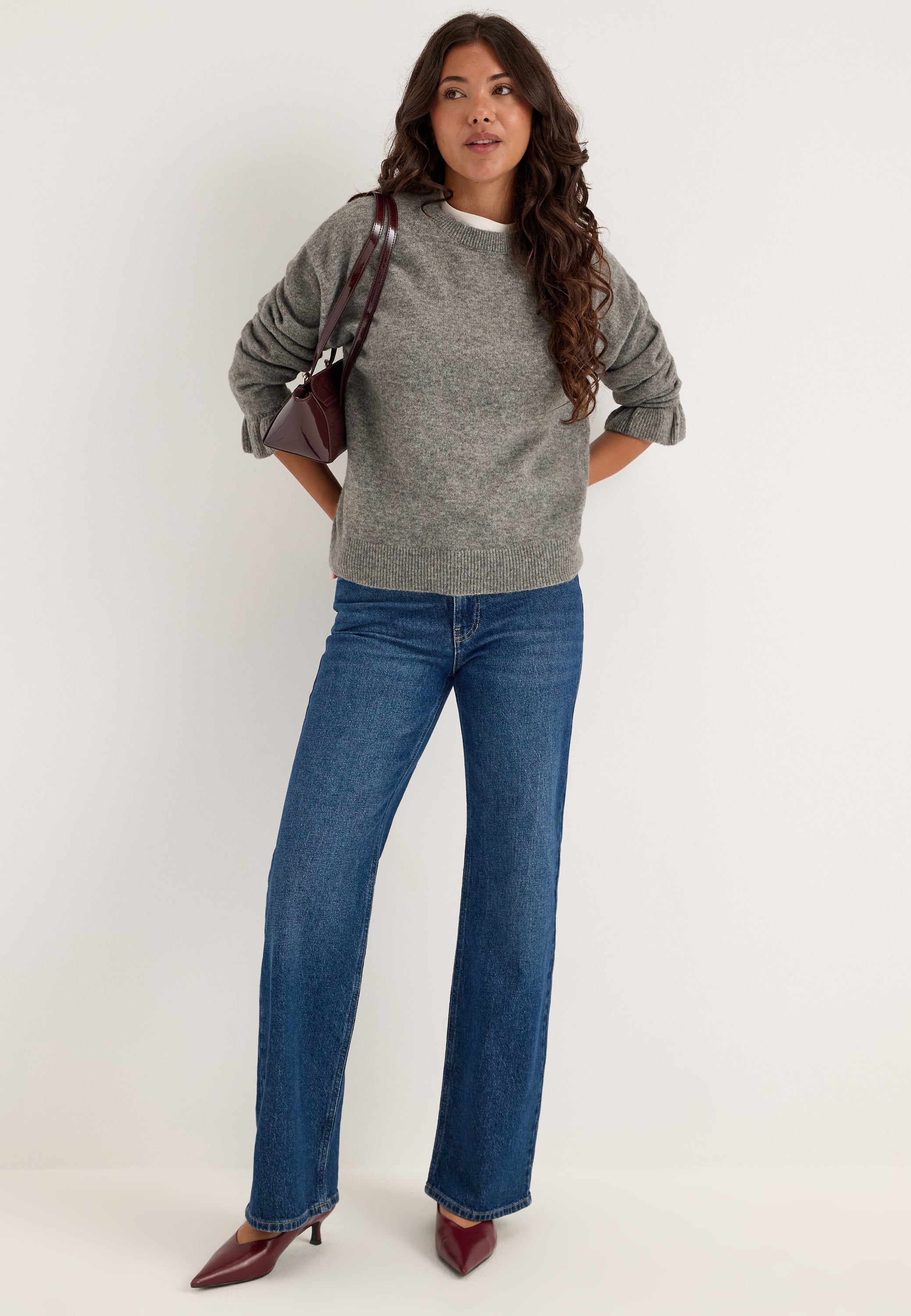 PIECES Pcsally Ls Frill Cuff Knit