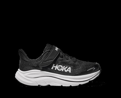 Hoka K Clifton 10 Little Kids Black White Black White 32 EU  Sort  32 EU  Drenge, Piger