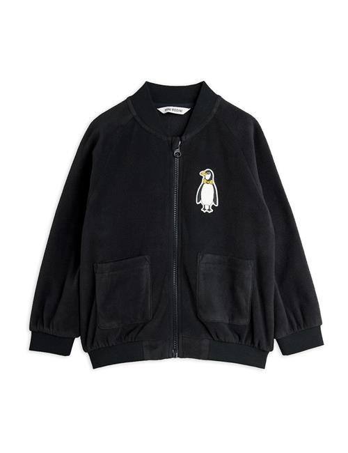Mini Rodini Penguin Mikrofleece-jakke Black  Black 92/98 cm  Sort  92/98 cm  Drenge, Piger