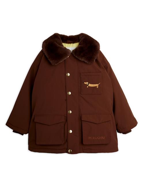Mini Rodini Parka Med Krave Af Kunstpels Brown  Brown 80/86 cm  Brun  80/86 cm  Drenge, Piger