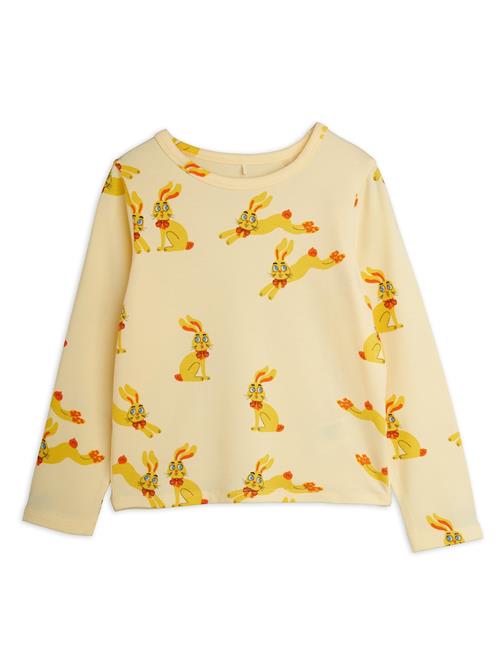 Mini Rodini Rabbit T-shirt Med Lange Ærmer Yellow  Yellow 116/122 cm  Gul  116/122 cm  Drenge, Piger